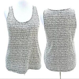 J. Crew Black White Sequin Tank Top